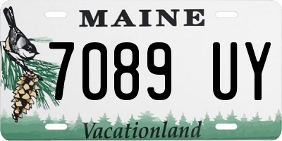 ME license plate 7089UY