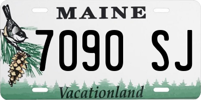 ME license plate 7090SJ