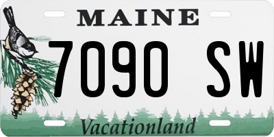 ME license plate 7090SW