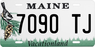 ME license plate 7090TJ