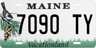 ME license plate 7090TY