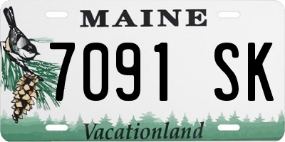 ME license plate 7091SK