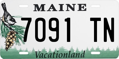 ME license plate 7091TN