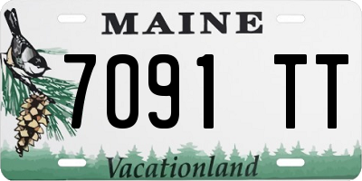 ME license plate 7091TT