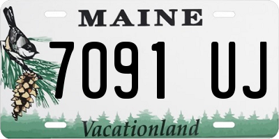 ME license plate 7091UJ