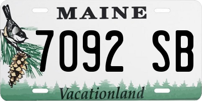 ME license plate 7092SB