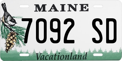 ME license plate 7092SD
