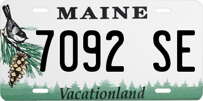 ME license plate 7092SE