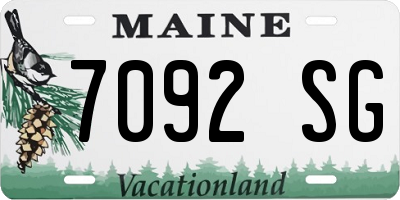 ME license plate 7092SG