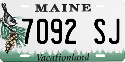 ME license plate 7092SJ