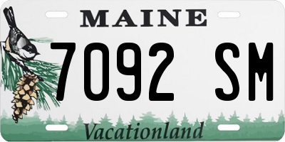 ME license plate 7092SM