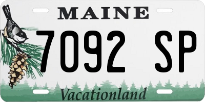 ME license plate 7092SP