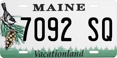 ME license plate 7092SQ