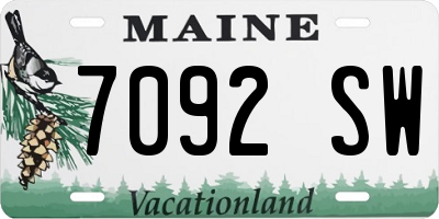 ME license plate 7092SW