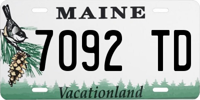 ME license plate 7092TD