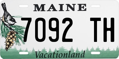 ME license plate 7092TH
