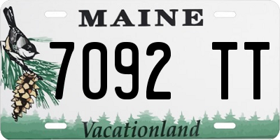 ME license plate 7092TT