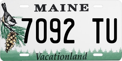 ME license plate 7092TU