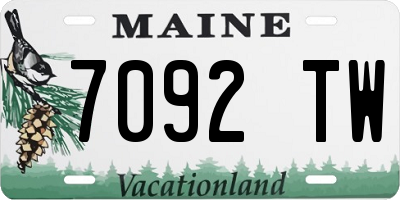ME license plate 7092TW