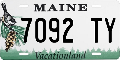 ME license plate 7092TY