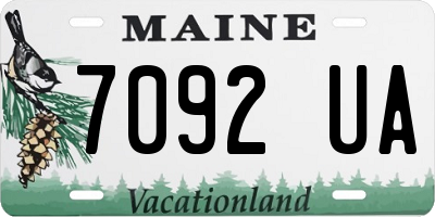 ME license plate 7092UA