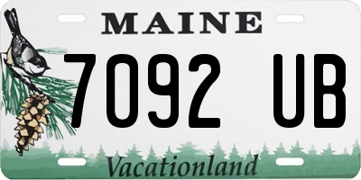 ME license plate 7092UB