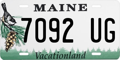 ME license plate 7092UG