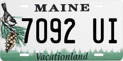 ME license plate 7092UI