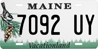 ME license plate 7092UY