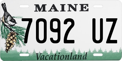 ME license plate 7092UZ