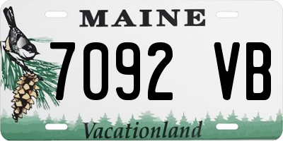 ME license plate 7092VB