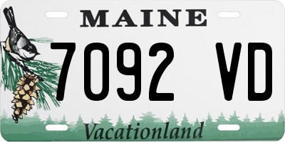 ME license plate 7092VD