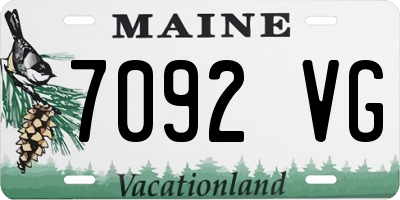 ME license plate 7092VG