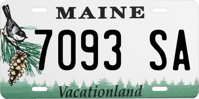 ME license plate 7093SA