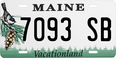 ME license plate 7093SB