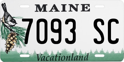 ME license plate 7093SC