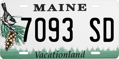 ME license plate 7093SD