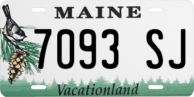 ME license plate 7093SJ