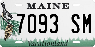 ME license plate 7093SM