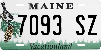 ME license plate 7093SZ