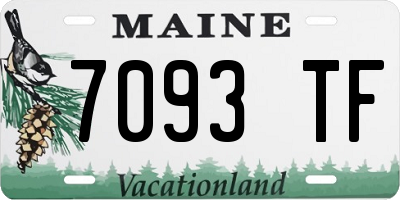 ME license plate 7093TF