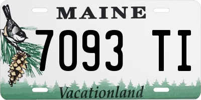 ME license plate 7093TI