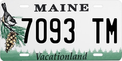ME license plate 7093TM