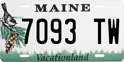 ME license plate 7093TW