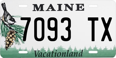 ME license plate 7093TX