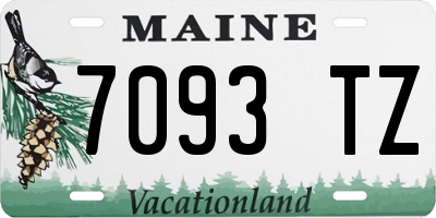 ME license plate 7093TZ