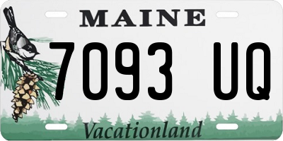 ME license plate 7093UQ