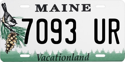 ME license plate 7093UR