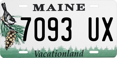 ME license plate 7093UX