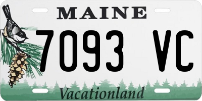 ME license plate 7093VC